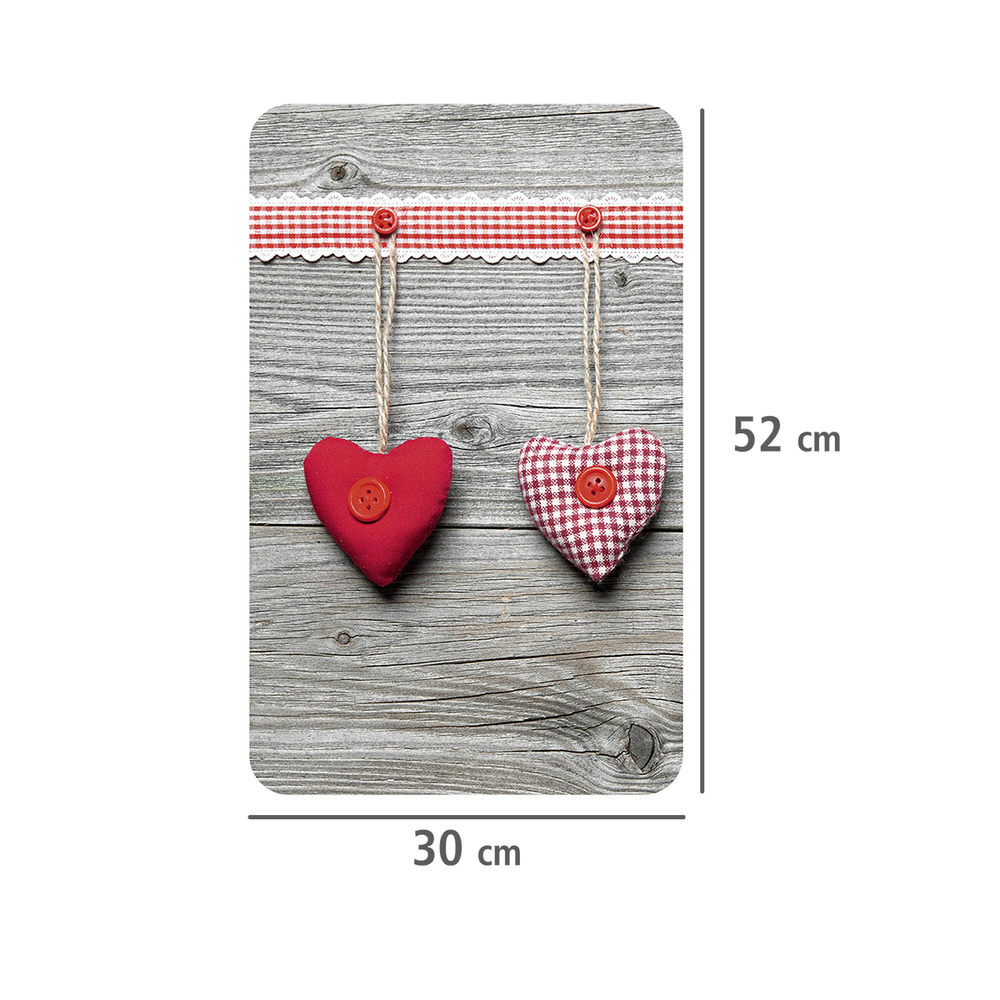 Plaque de Protection en Verre "Coeur"   pour tous les types de cuisinières