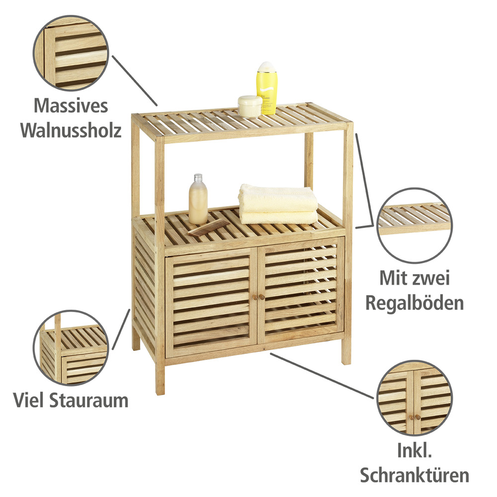 Armoire bois salle de bain, meuble salle de bain en bois, Norway  avec 2 portes