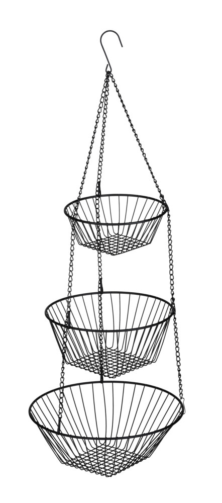 3 paniers de rangement pour cuisine à suspendre  3 corbeilles de rangement