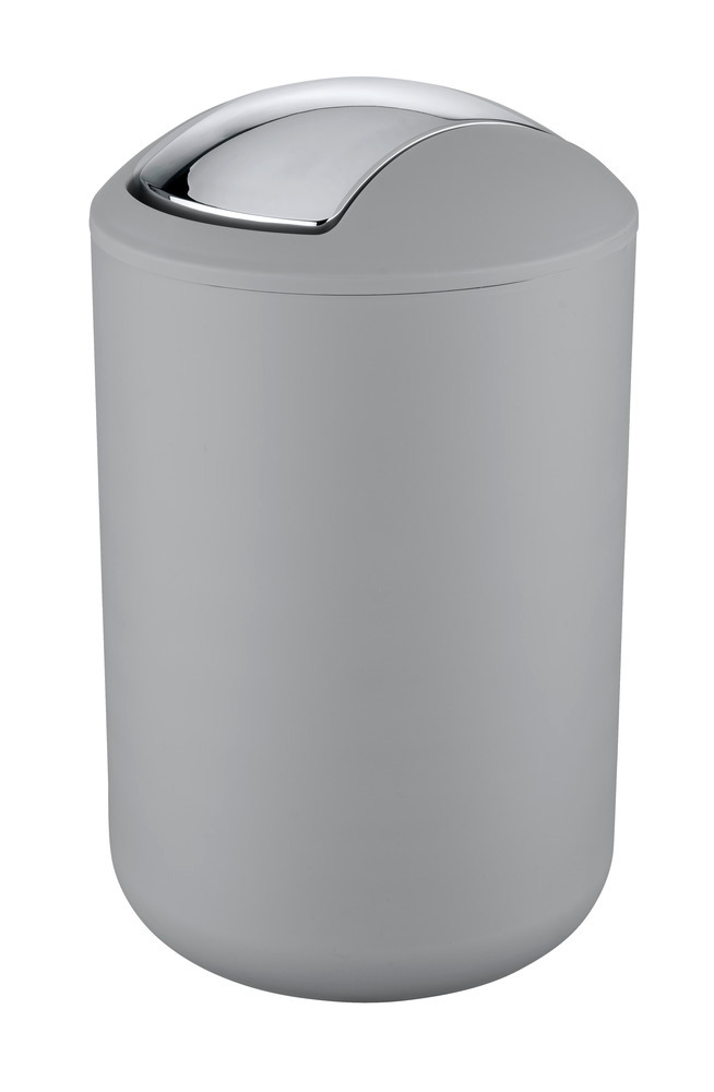 Poubelle à couvercle oscillant Brasil L gris  6,5 l