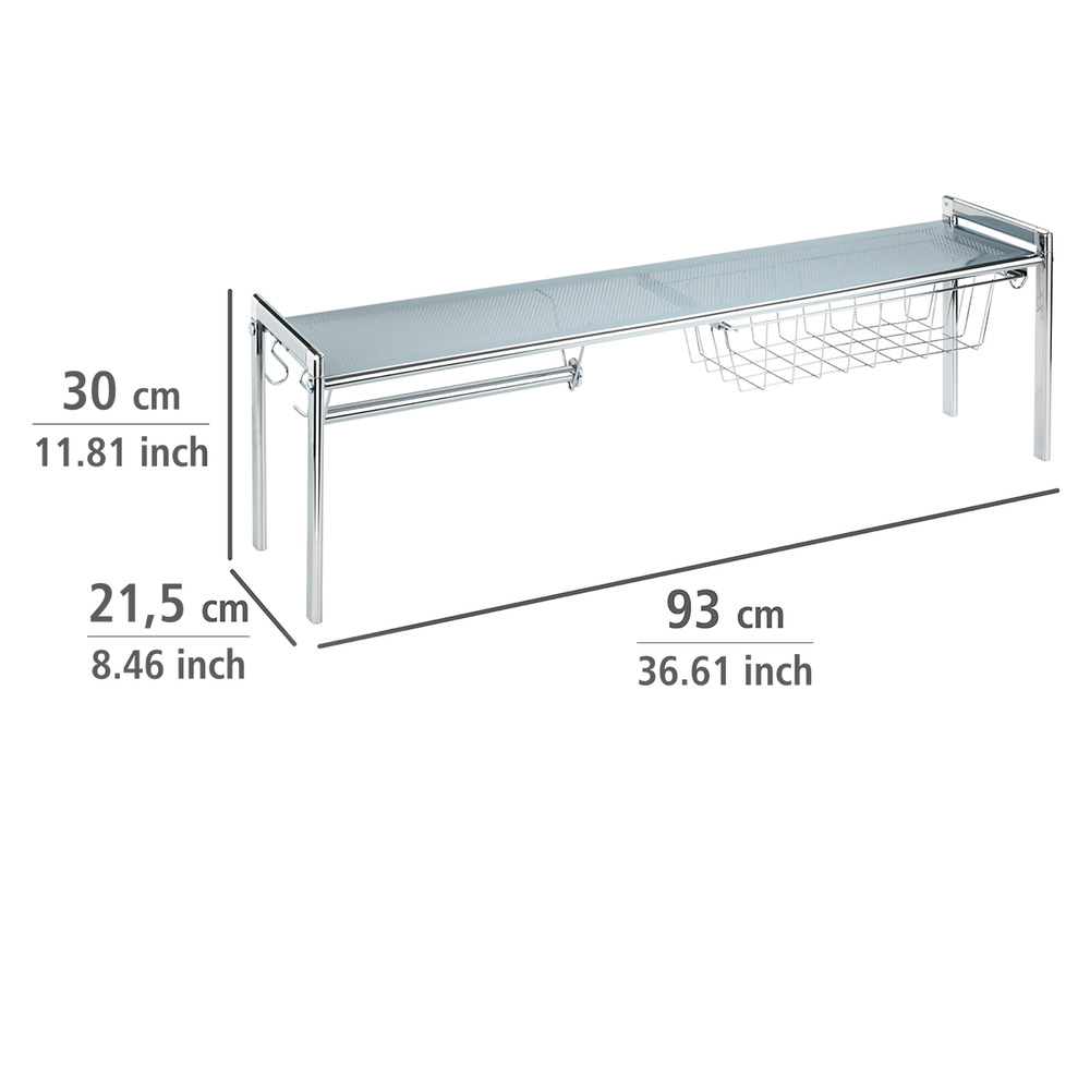 Etagère d'évier Exquisit  avec panier de rangement extractible