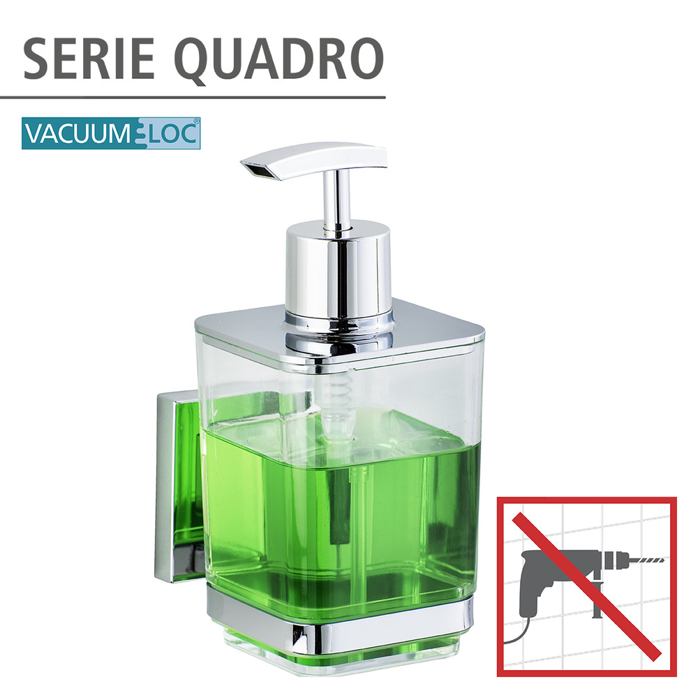 Vacuum-Loc® distributeur de savon en acier inox Quadro  fixer sans percer