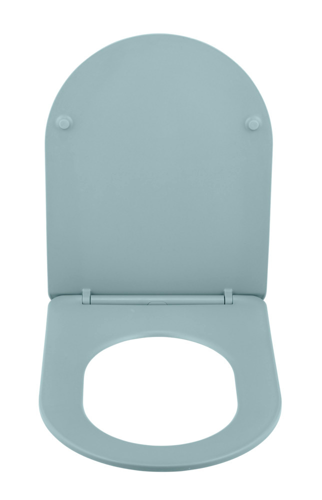 Siège WC Galati Bleu-Gris mat  en plastique thermodurcissable, effet soft touch