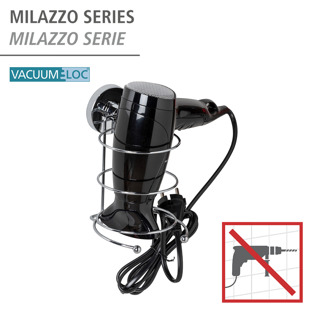 Vacuum-Loc® porte-sèche-cheveux Milazzo  fixer sans percer