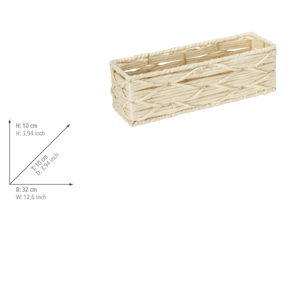 Boîte de salle de bain Vabriano, 2 pièces  en papier tressé de qualité supérieure