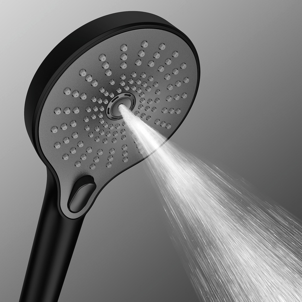 Pommeau de douche Ultimate Shower Noir/Gris  diamètre 13 cm 