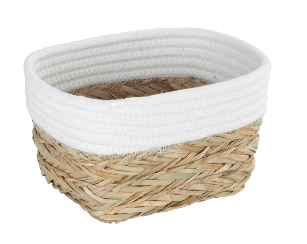 Panier de rangement Rika S, blanc  Corbeille de bain 