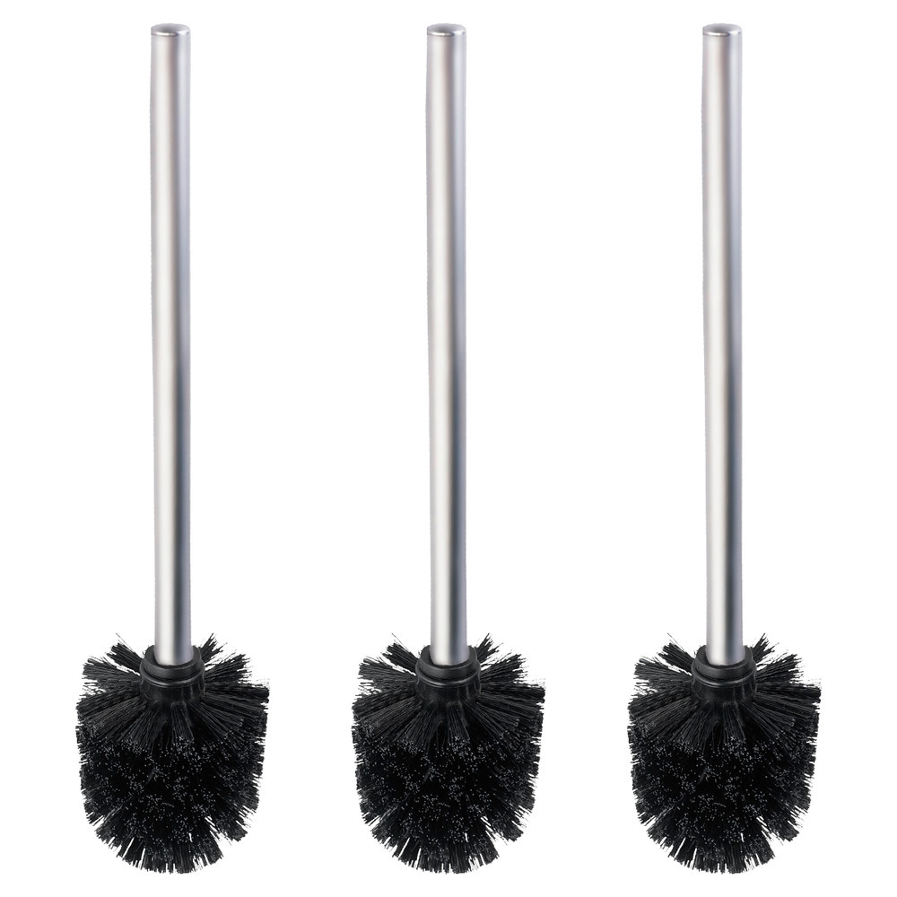 Brosse de rechange avec manche en acier inox mat noir  Ø 8 x 35 cm