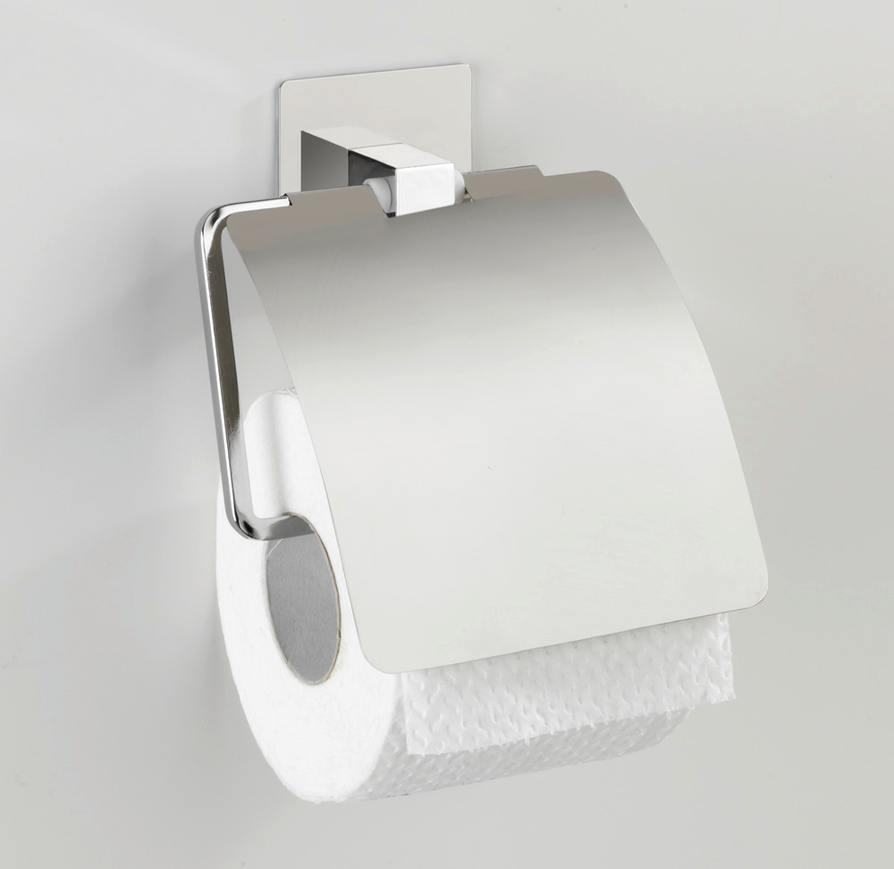 Turbo-Loc® dérouleur de papier WC avec couvercle Quadro  acier inox, fixer sans percer