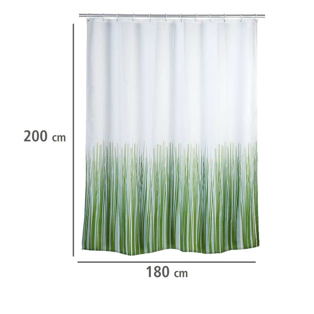 Rideau de douche anti-moisissure Nature  lavable, 180 x 200 cm