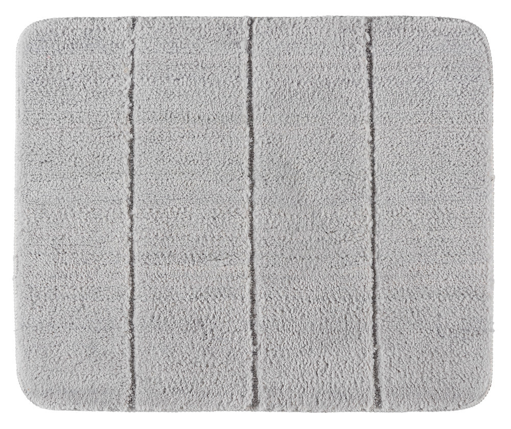 Tapis de bain Steps gris clair  microfibre