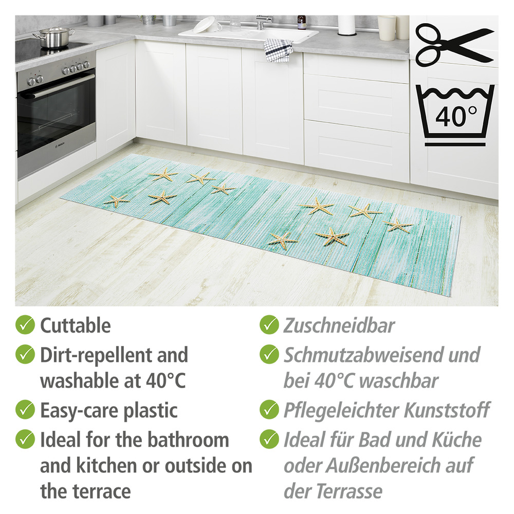 Tapis de bain en mousse, 65x200 cm, Mediaster  usage dans toute la maison, antidérapant