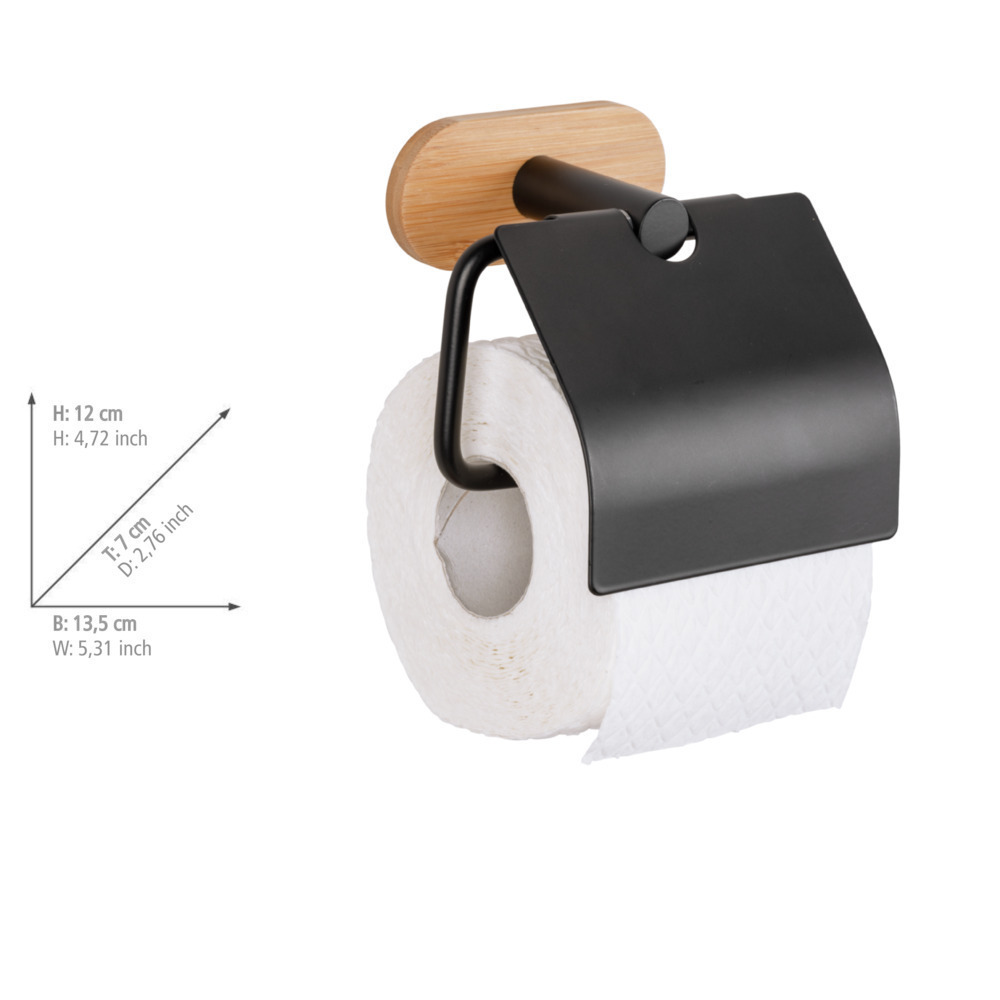 Turbo-Loc® Porte papier toilette mural avec abattant  Fixation sans perçage