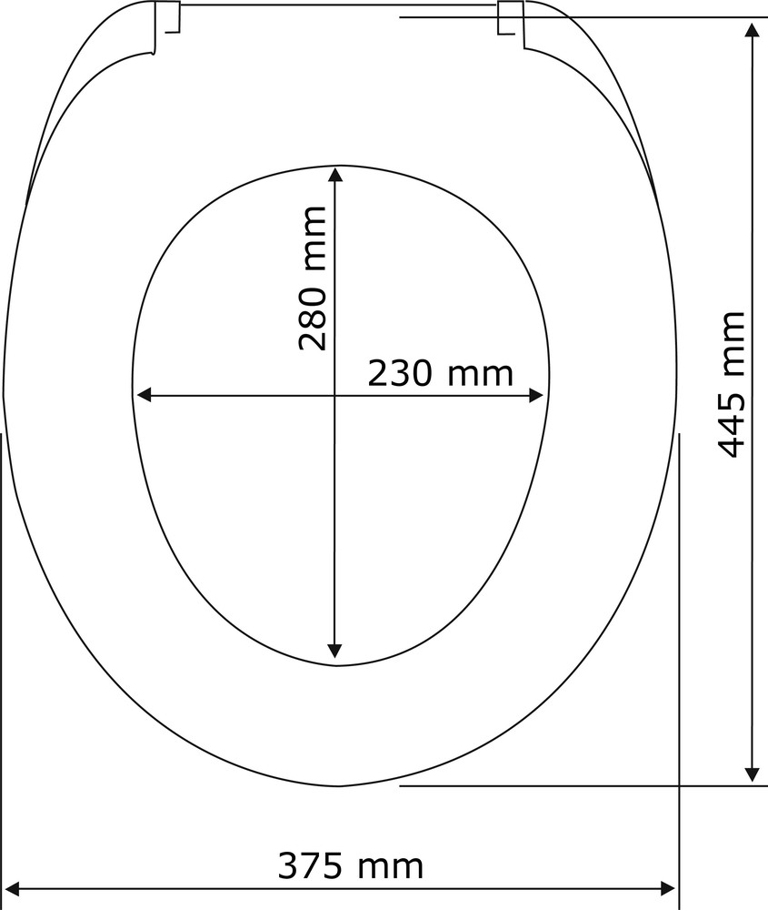 Abattant Sabbia Duroplast  duroplast antibactérien, abaissement automatique, fixation Fix-Clip hygiénique en acier inox, antibactérien