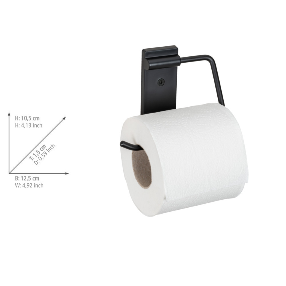 Distributeur de papier toilette Basic Black  en acier inoxydable