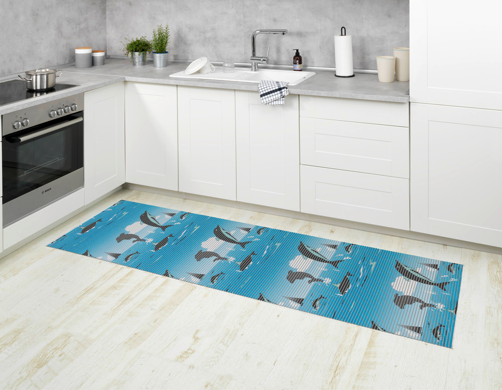 Tapis de bain en mousse, 65x200 cm, Delfin  