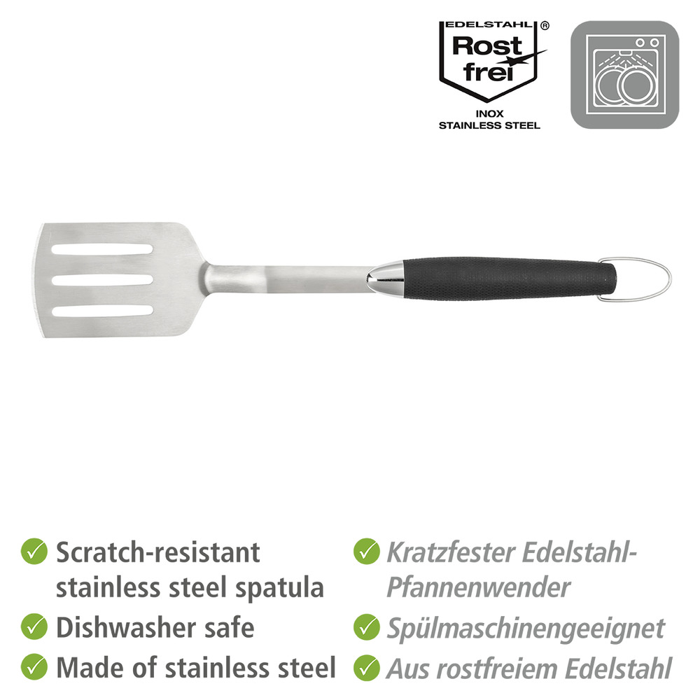 Spatule barbecue  en acier inoxydable et plastique TPR