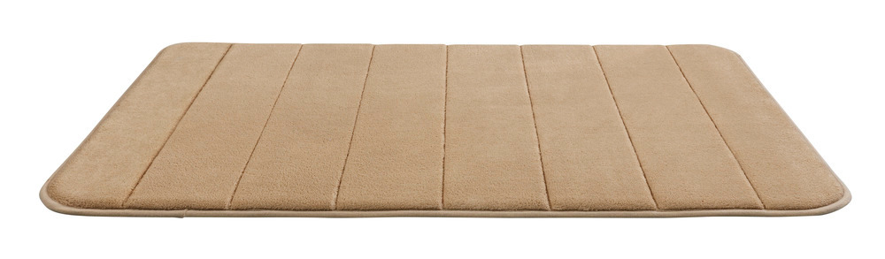 Tapis de bain Memory Foam Stripes, sable  polyester, 50 x 80 cm