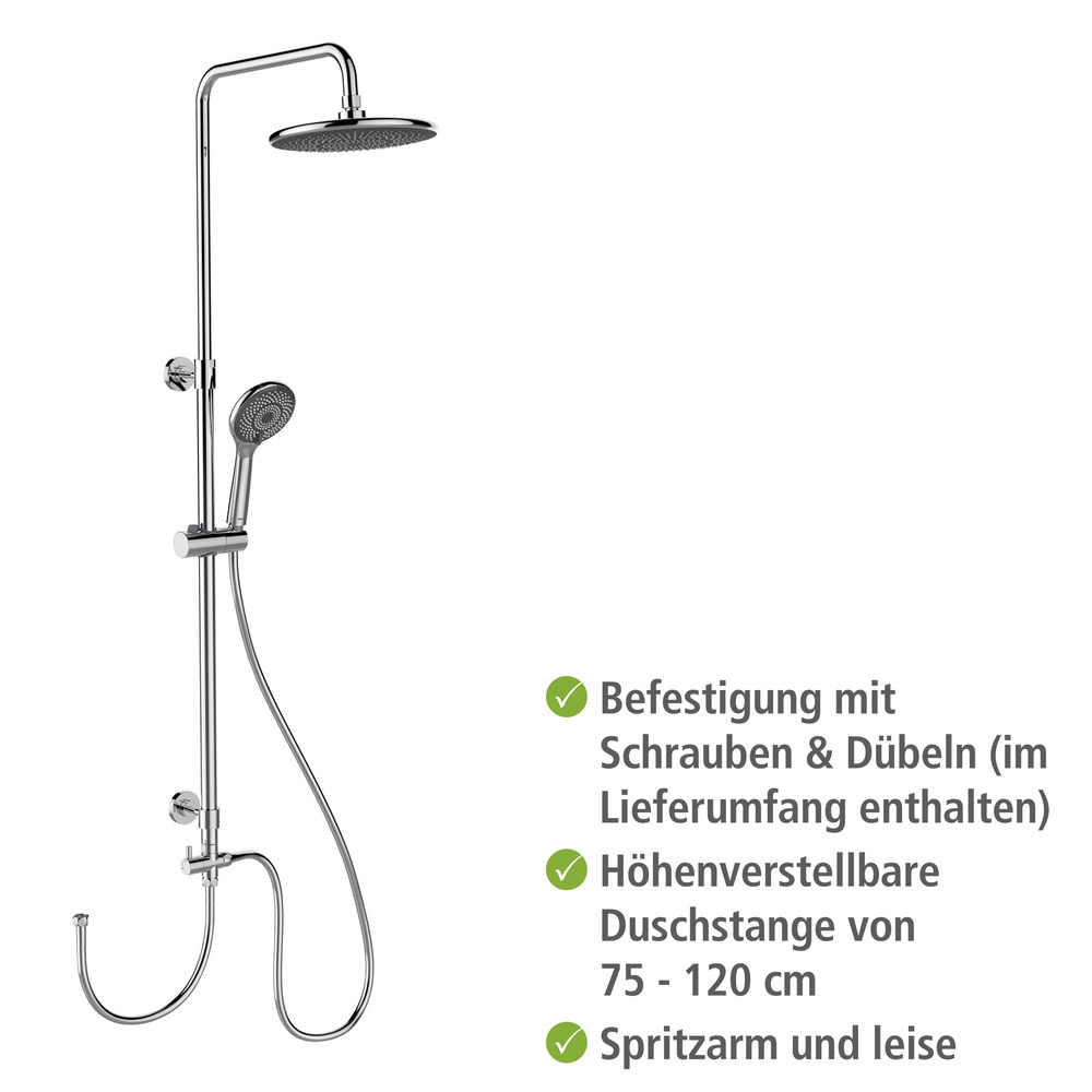 Système de douche à économie d'eau en chrome  jusqu'à 40 % d'économie d'eau