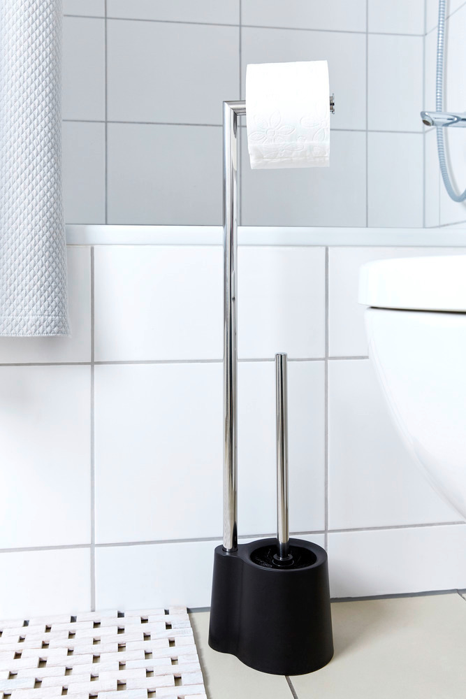 Combiné WC Avola noir  en acier inoxydable