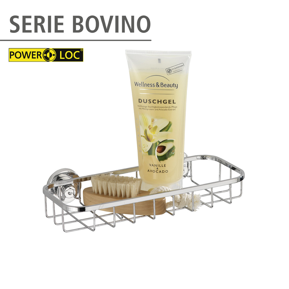 Power-Loc® étagère rectangulair Bovino  acier inox, fixer sans percer