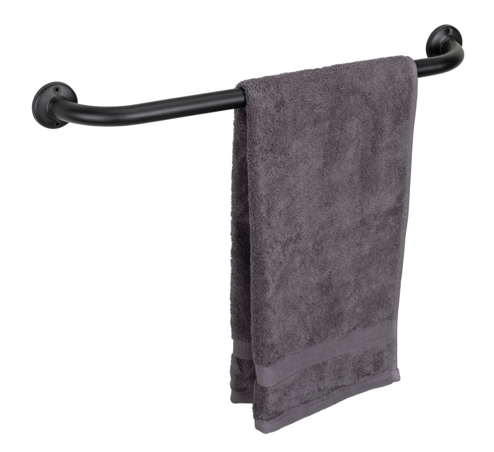 Barre de drap de bain Basic Black 60 cm  en acier inoxydable