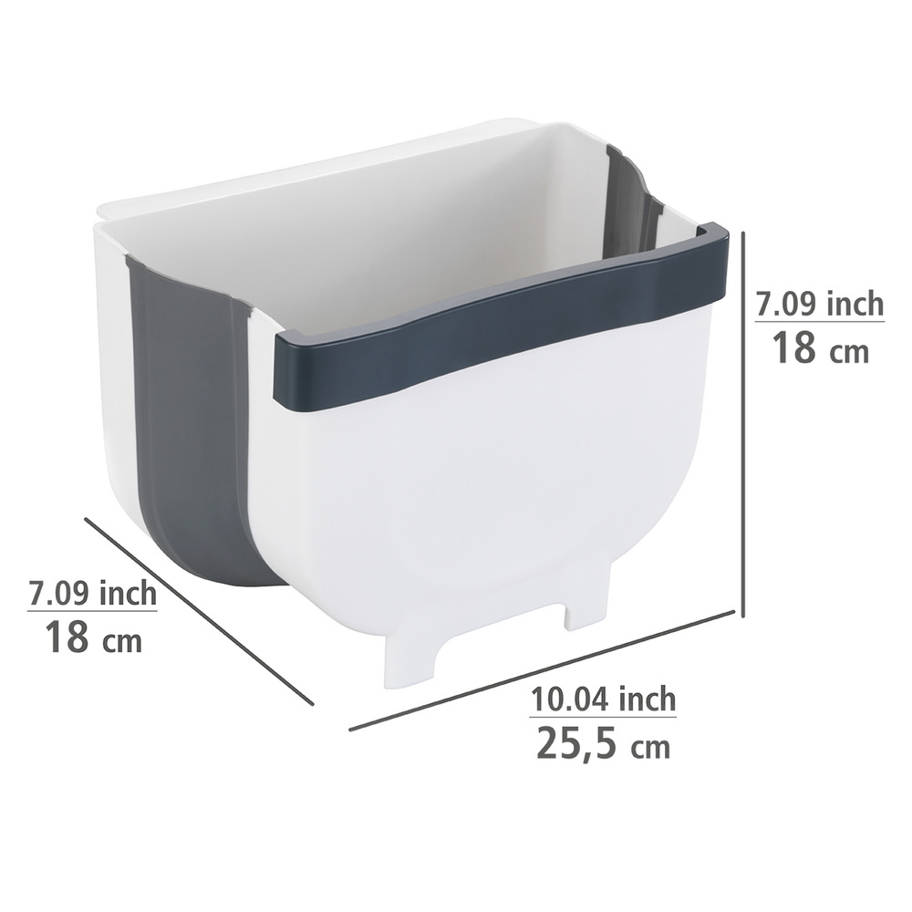 Bac de collecte pour déchets, compost, à accrocher au placard de cuisine, retractable, capacité 5L  Collecteur pour compost