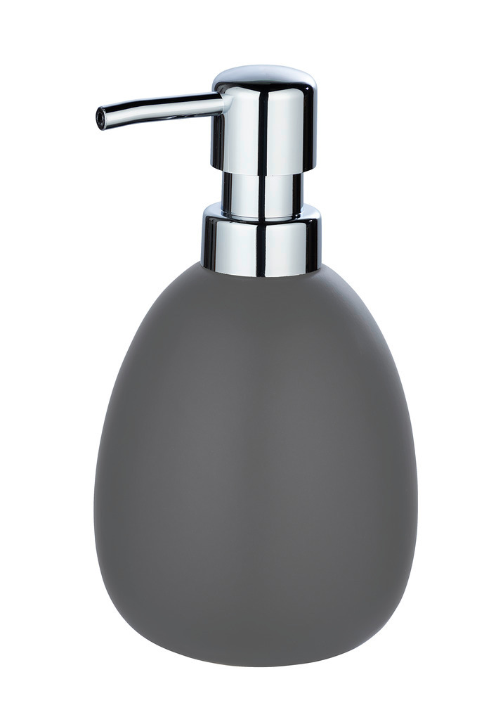 Distributeur de savon Polaris gris mat  céramique, 390 ml