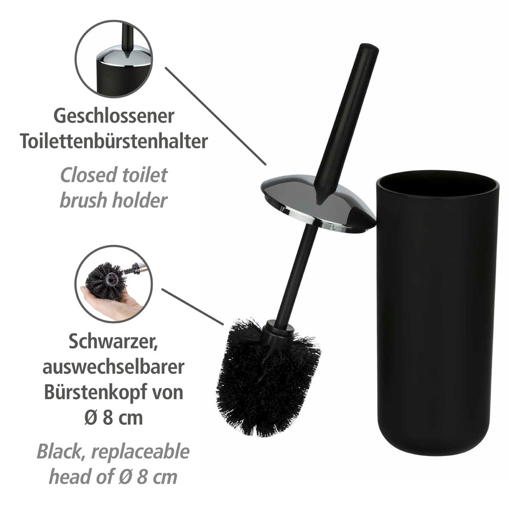 Ensemble d'accessoires de salle de bain Brasil Noir 4 pièces  incassable