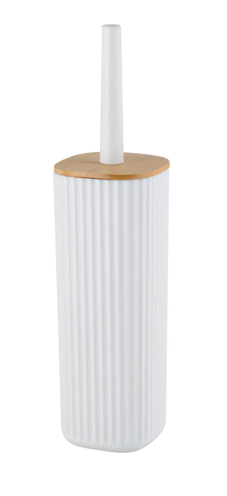 Porte-brosse WC Rotello, blanc  avec brosse incluse