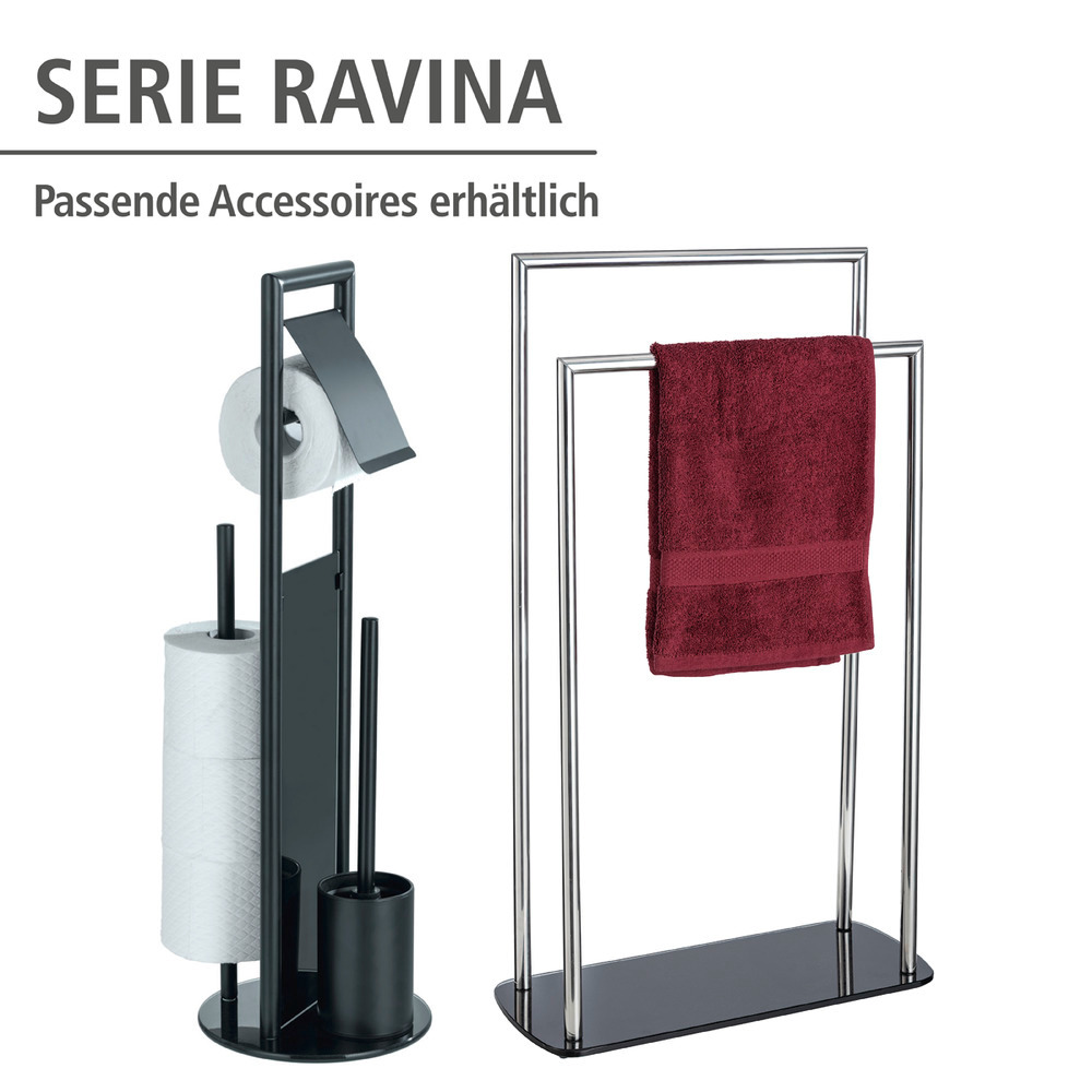 Brosse WC Ravina en acier inoxydable noir  