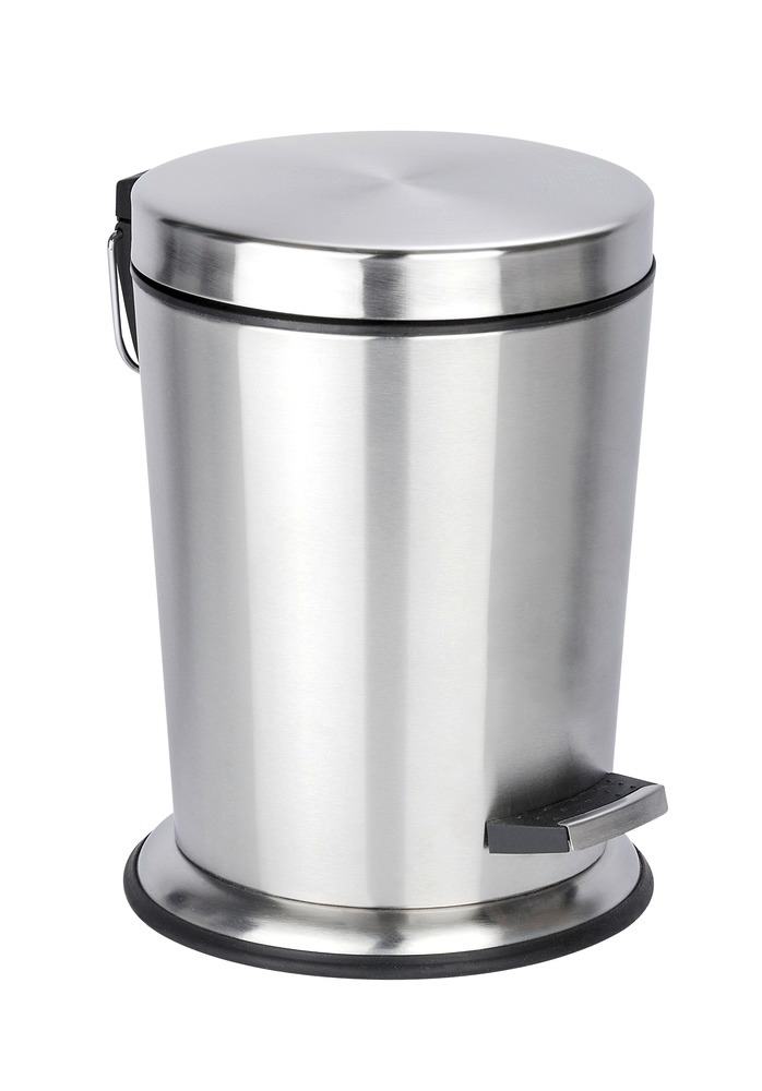 Poubelle à pédale Easy Close  5 l, acier inox