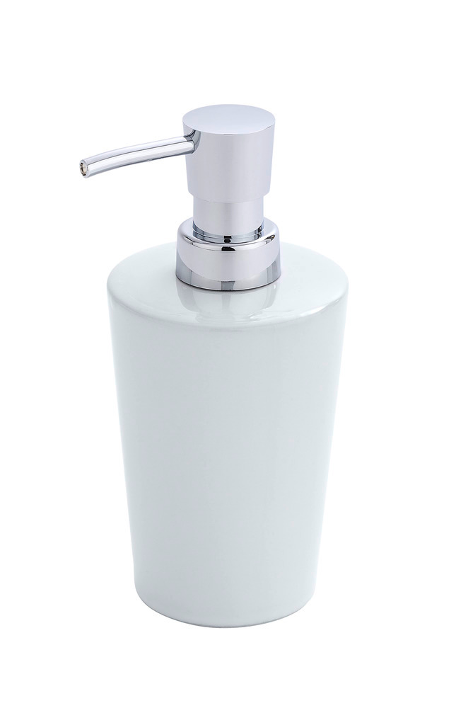 Distributeur de savon Coni blanc  rechargeable, jusqu'à 300 ml