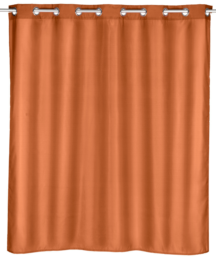 Rideau de douche, waterproof, rideau de douche 180x200 cm, Comfort flex terracotta  Textile (Polyester), 180 x 200 cm, lavable