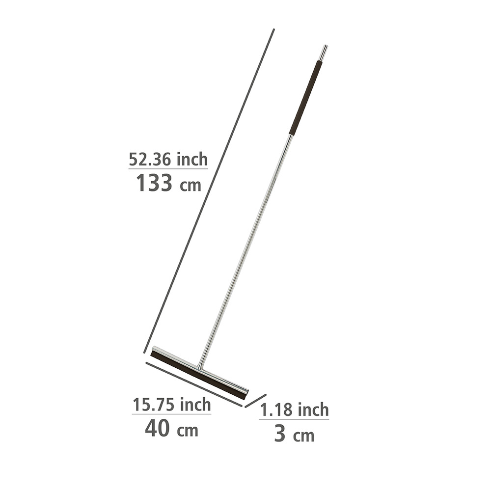 Raclette sol et vitre, Rosole, en acier inoxydable, lame XL en silicone, 40x133x3 cm  Raclette à eau