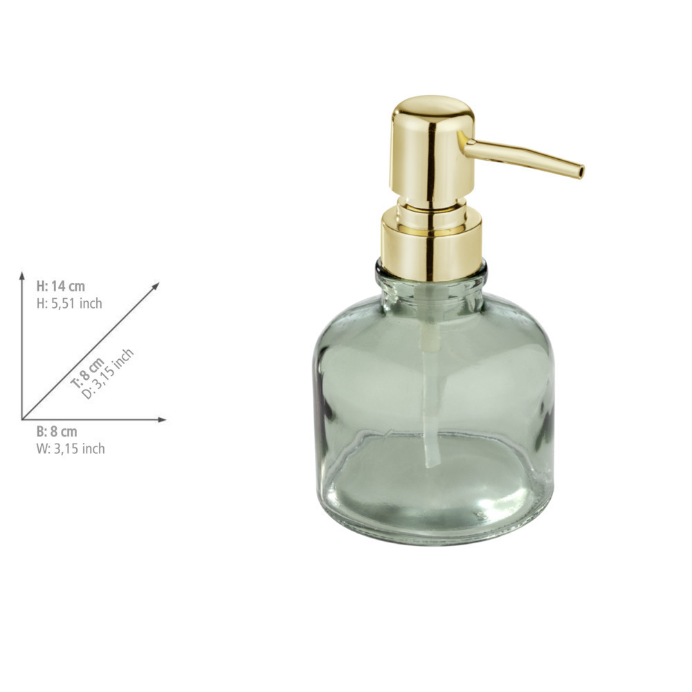 Distributeur savon Atessa, Menthe  en verre, 200 ml