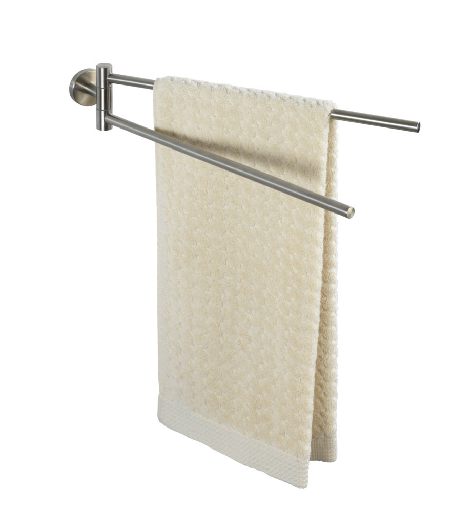 Porte-serviettes Bosio mat  2 bras orientables, acier inox