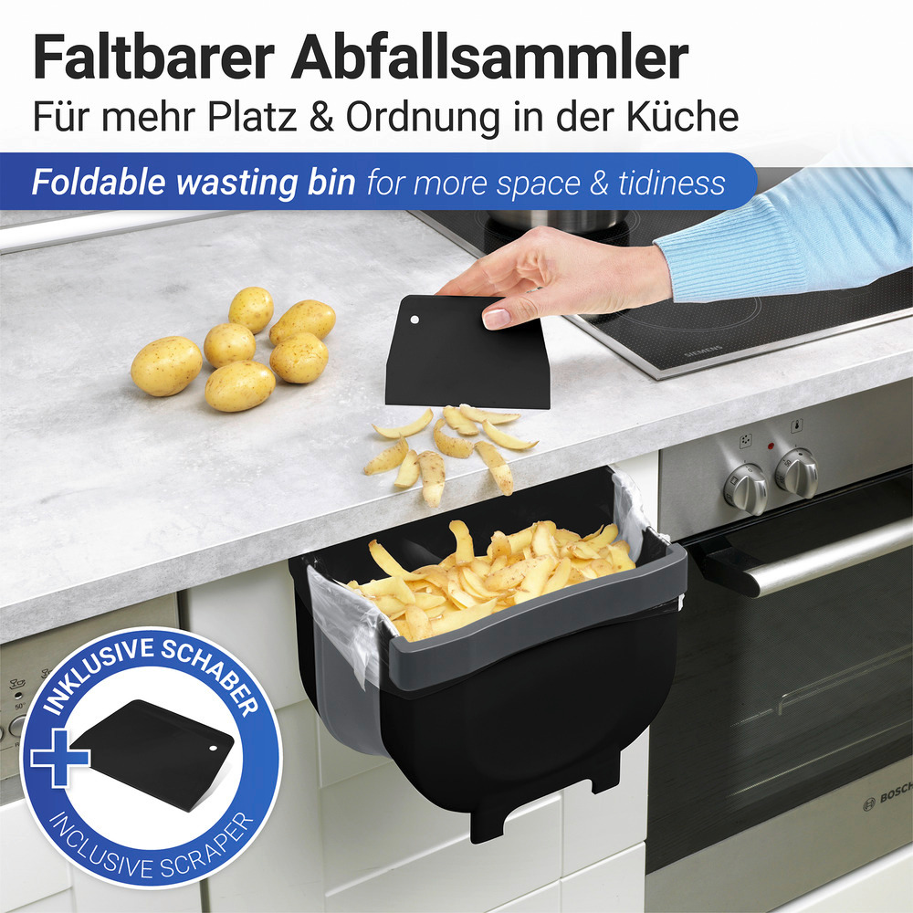 Bac de collecte pour déchets Fago, 5 litres  poubelle pliable pour déchets de cuisine