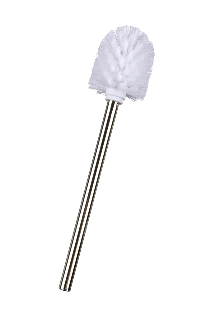 Brosse de rechange avec manche en acier inox blanc  Ø 8 x 35 cm