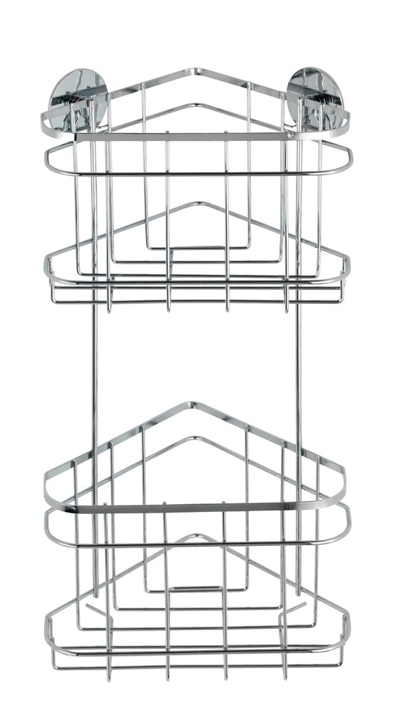 Turbo-Loc® étagère d'angle à 2 niveaux  acier inox, fixer sans percer