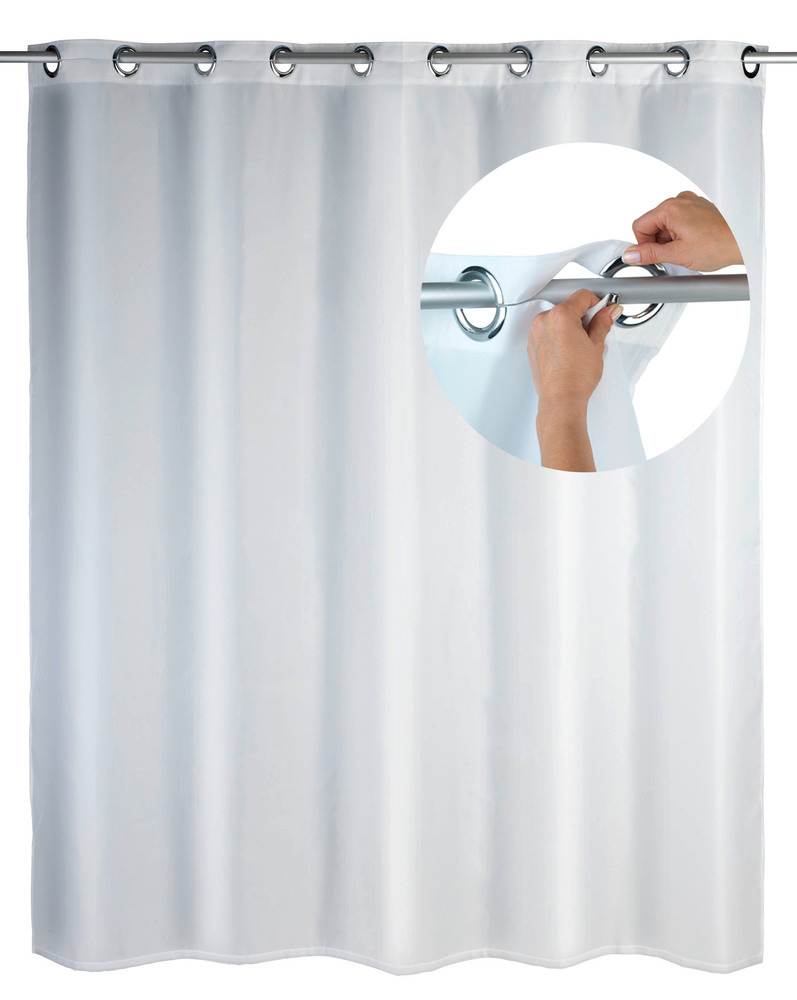 Rideau de douche Comfort Flex blanc  180 x 200 cm, lavable