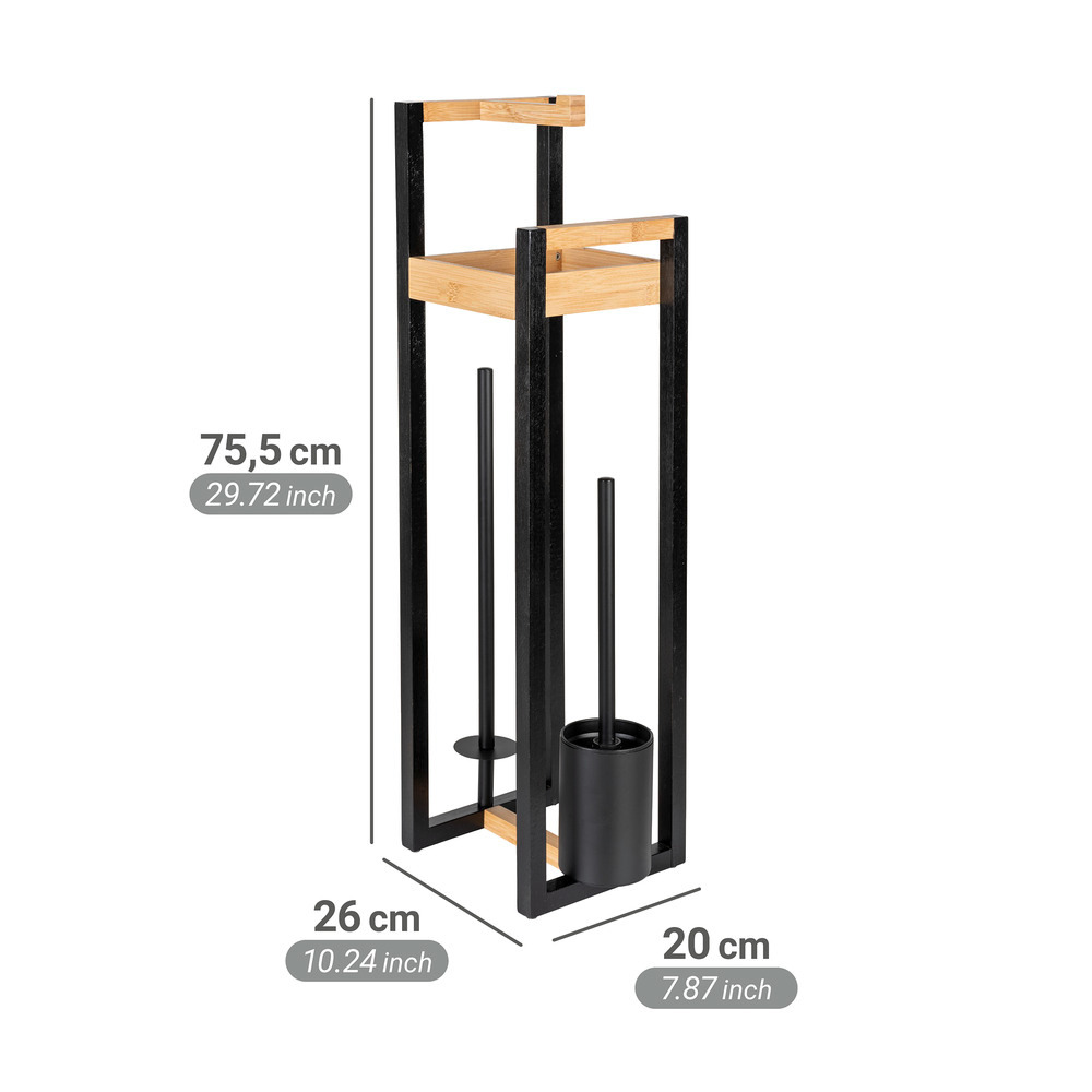 Garniture de WC sur pied 4 en 1 Mod. Braidi  en bambou certifié FSC®.