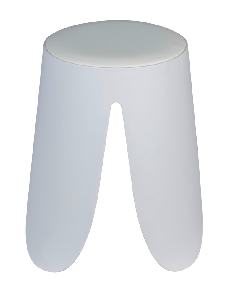 Tabouret de salle de bain Comiso Blanc mat  peut supporter jusqu'à 180 kg