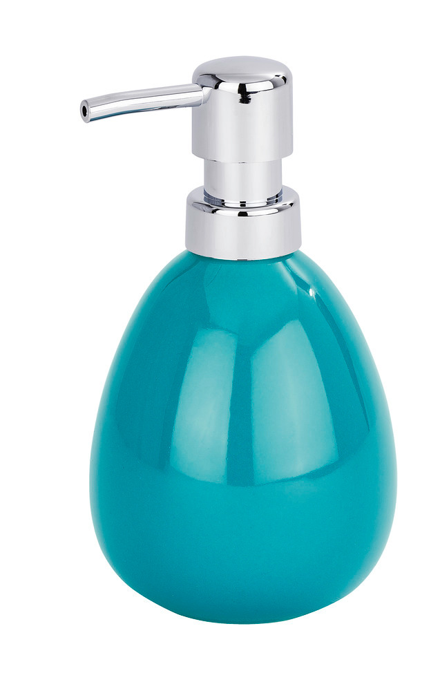 Distributeur de savon Polaris pétrole  céramique, 390 ml