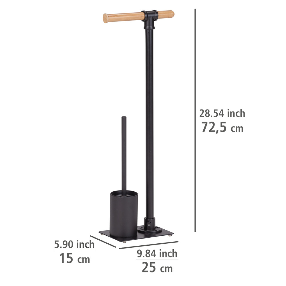 Ensemble pour WC sur pied Forli  porte-rouleau et brosse à WC incl.