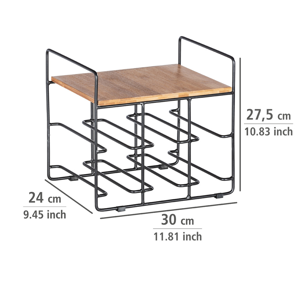 Étagère à vin Loft pour 6 bouteilles  bambou