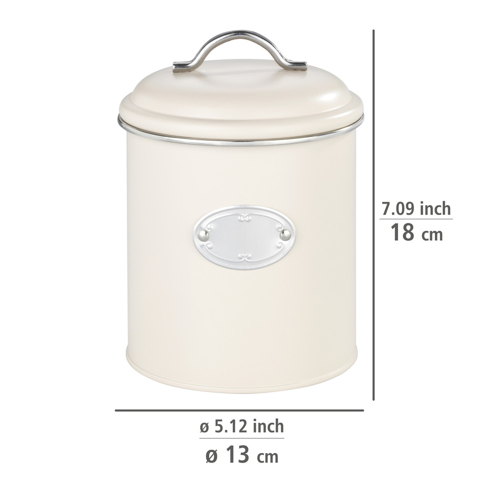 Pot de conservation Nero 1,6 L Beige  Boîte à provisions au design rétro