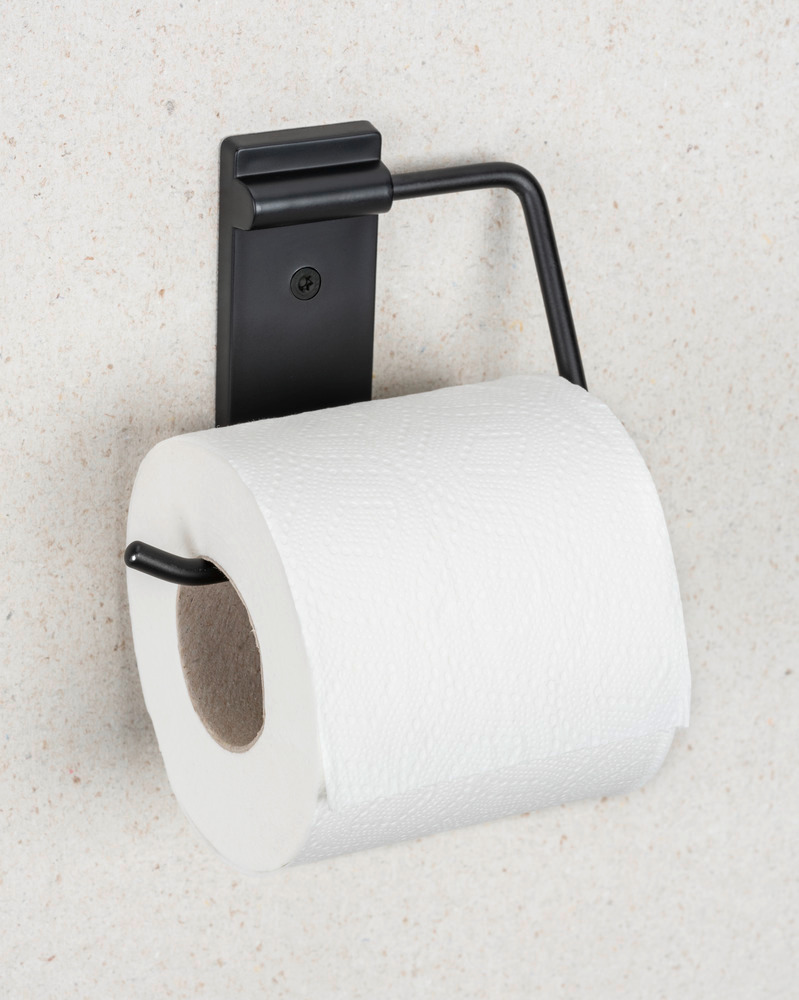 Distributeur de papier toilette Basic Black  en acier inoxydable