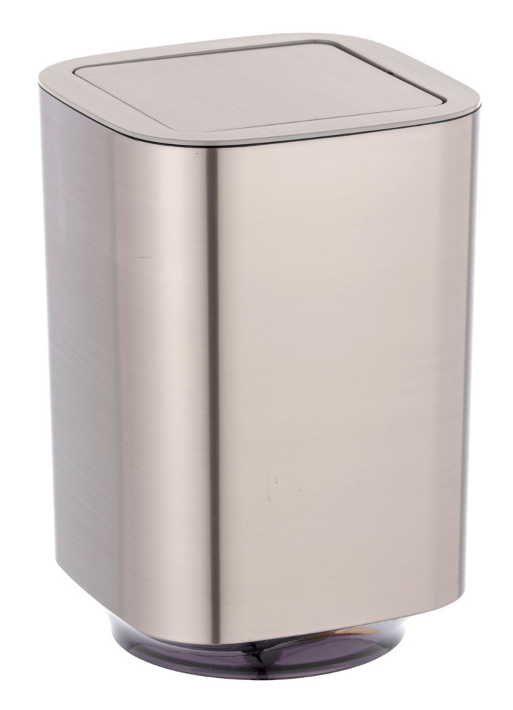 Poubelle à couvercle oscillant Auron Chrome  5,5 l