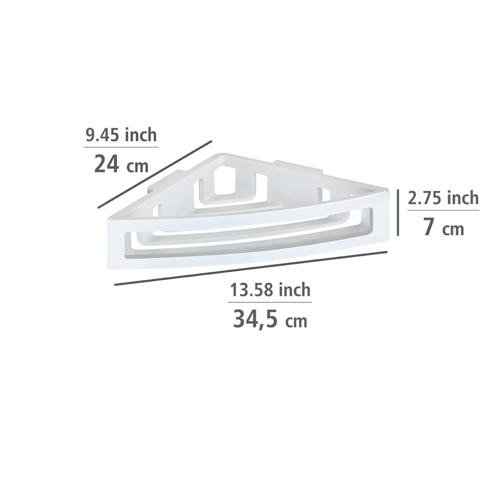 Power-Loc® étagère d'angle Bralia blanc  fixer sans percer